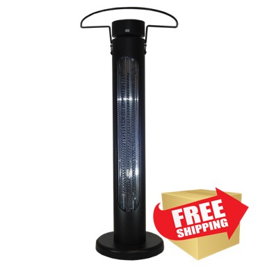 Oscillating Electric Heater in Black